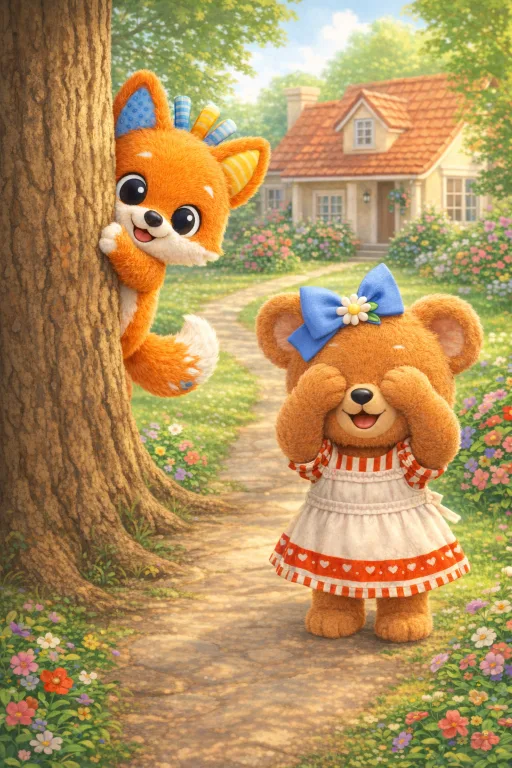 Miss Foxey and Betty Play Hide-and-Seek