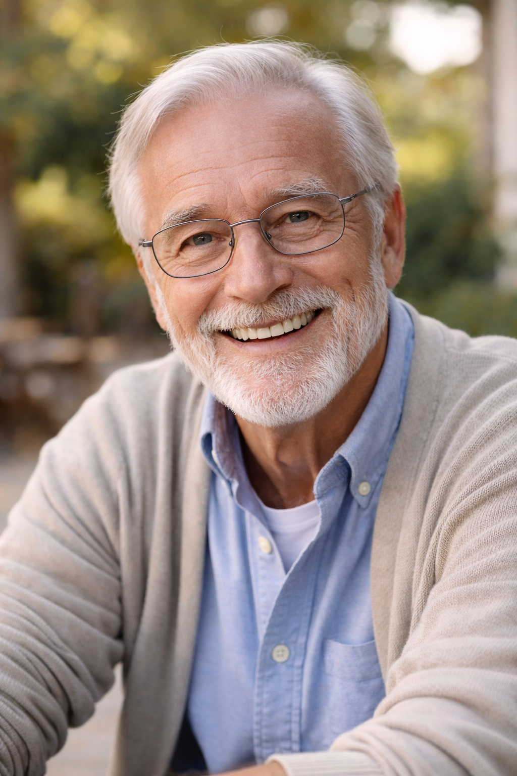 Photo of a smiling older man